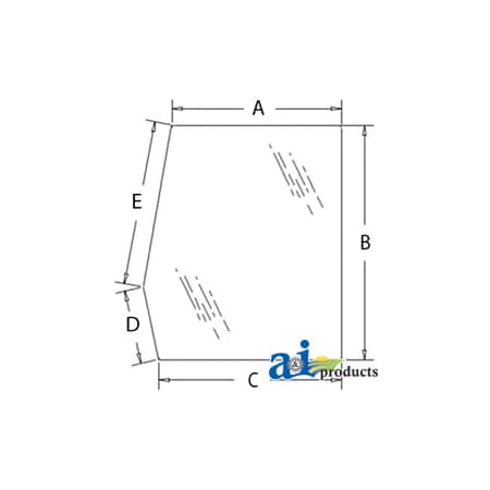 A & I Products Glass, Door, Upper (RH) 41.5" x32.3" x2" A-E7NN94297N18AC